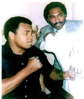 Author Ray Simmons with muhammad ali king of boxing
